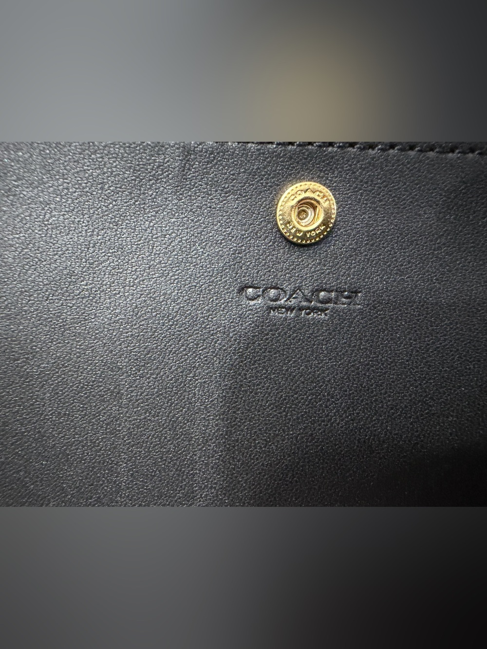 Coach Brown Signature Zip Wallet with Gold Logo - Picture 5 of 8
